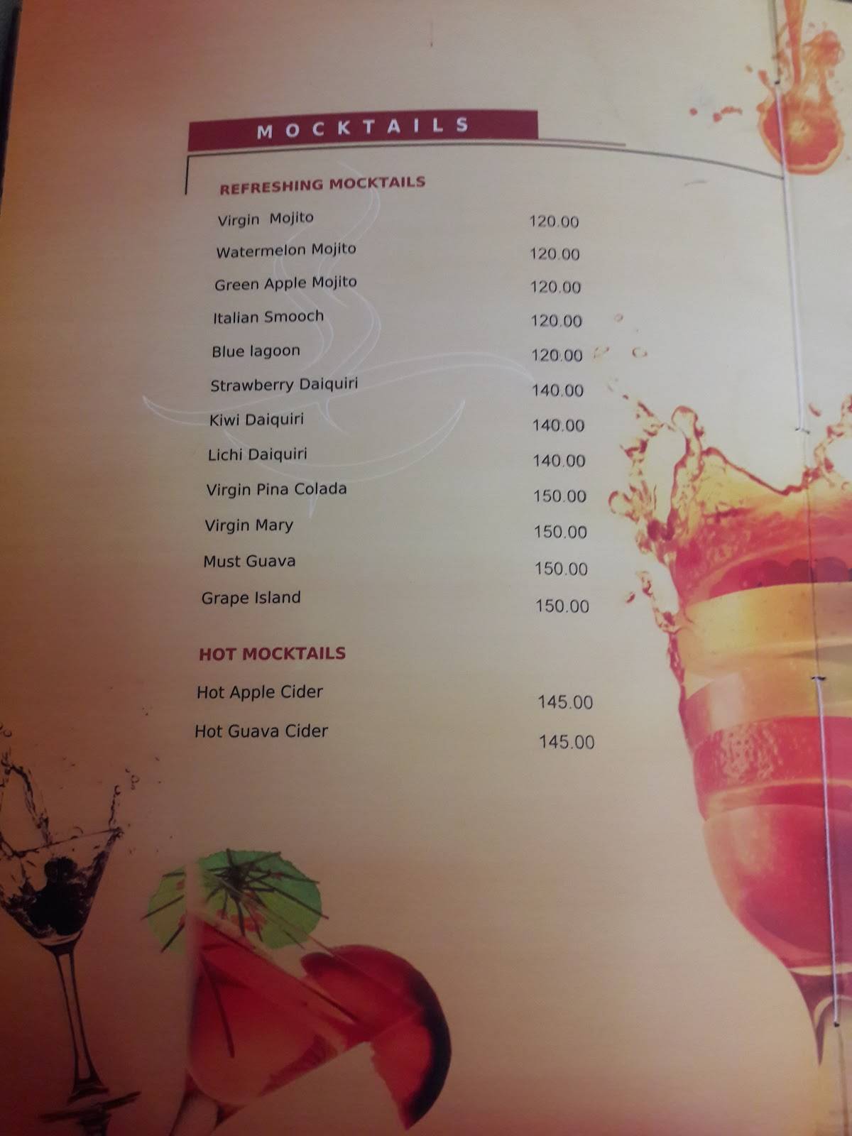 Status Restaurant menu