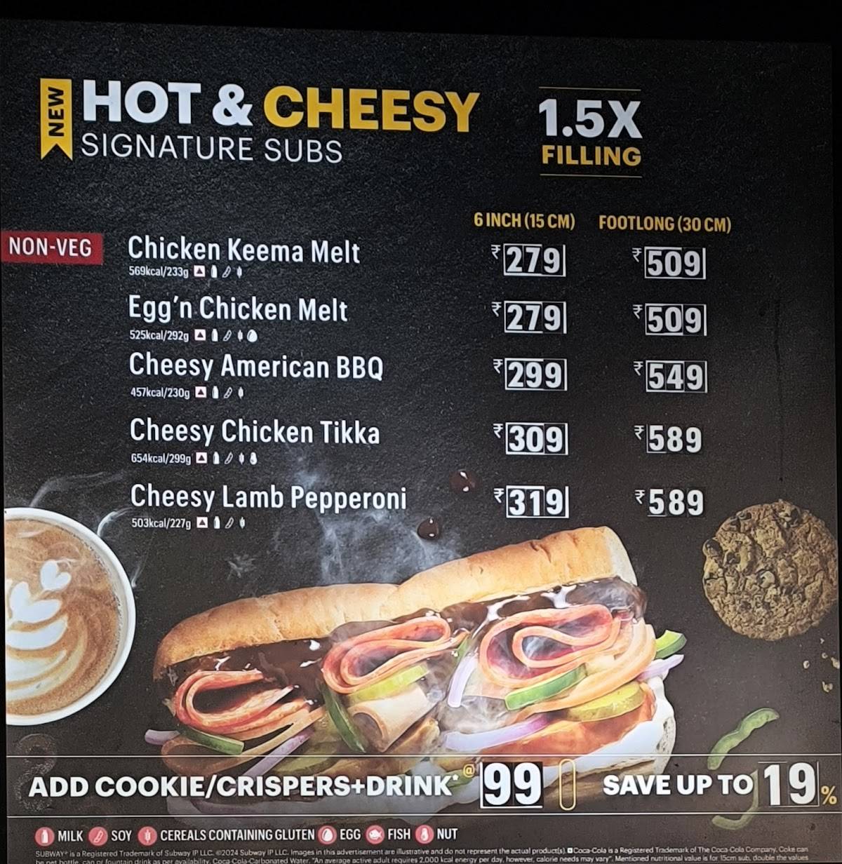 Subway Omaxe Mall menu