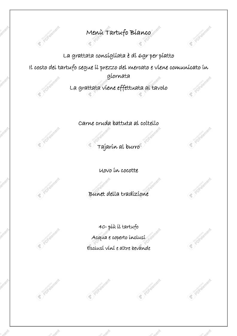 Menu di Supa Zupperia Ristorante Alba 