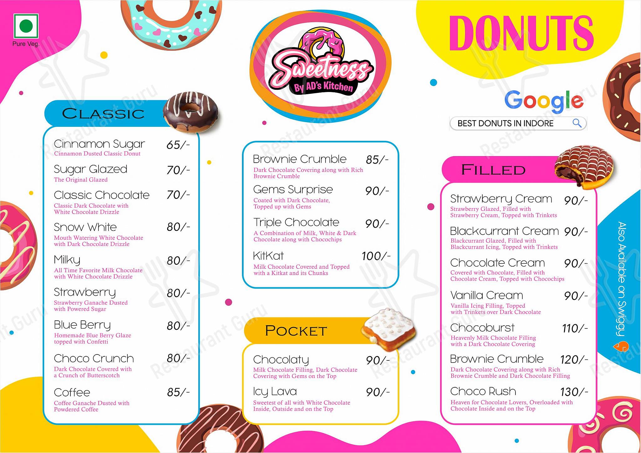 Sweetness by AD's Kitchen menu