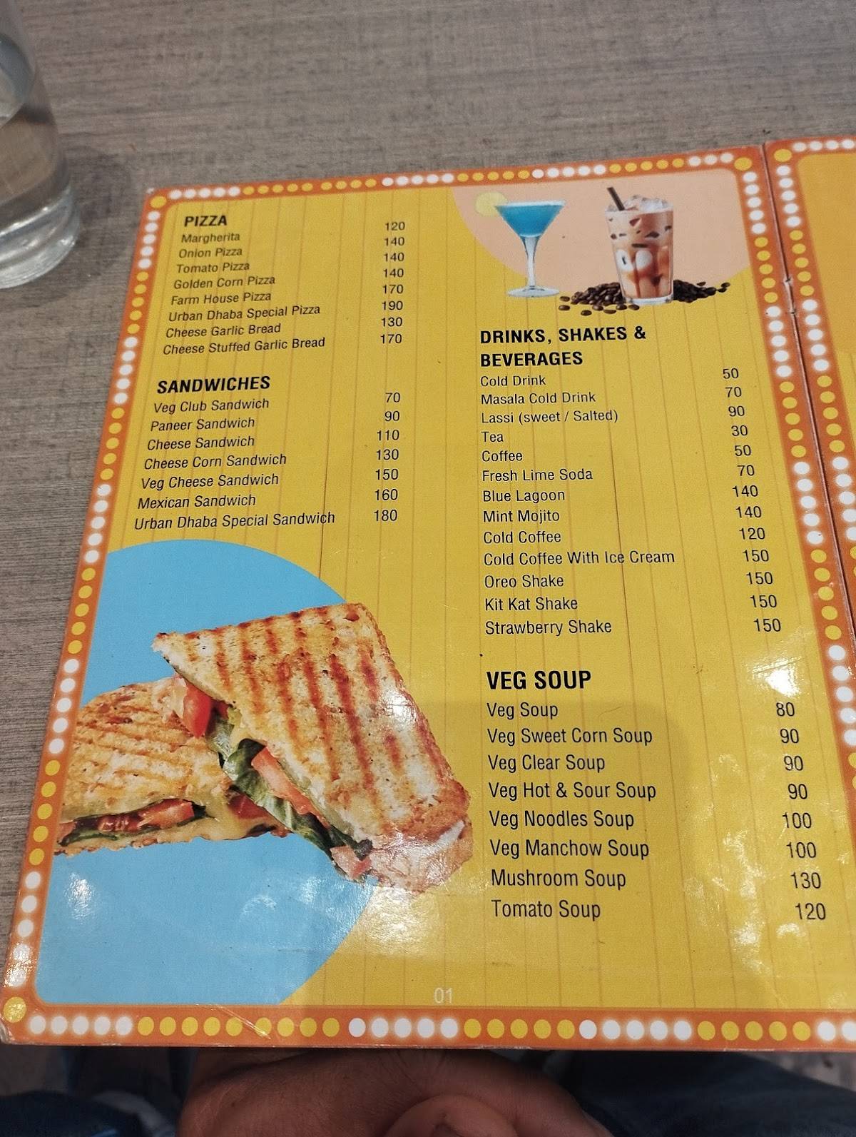 THE URBAN DHABA menu