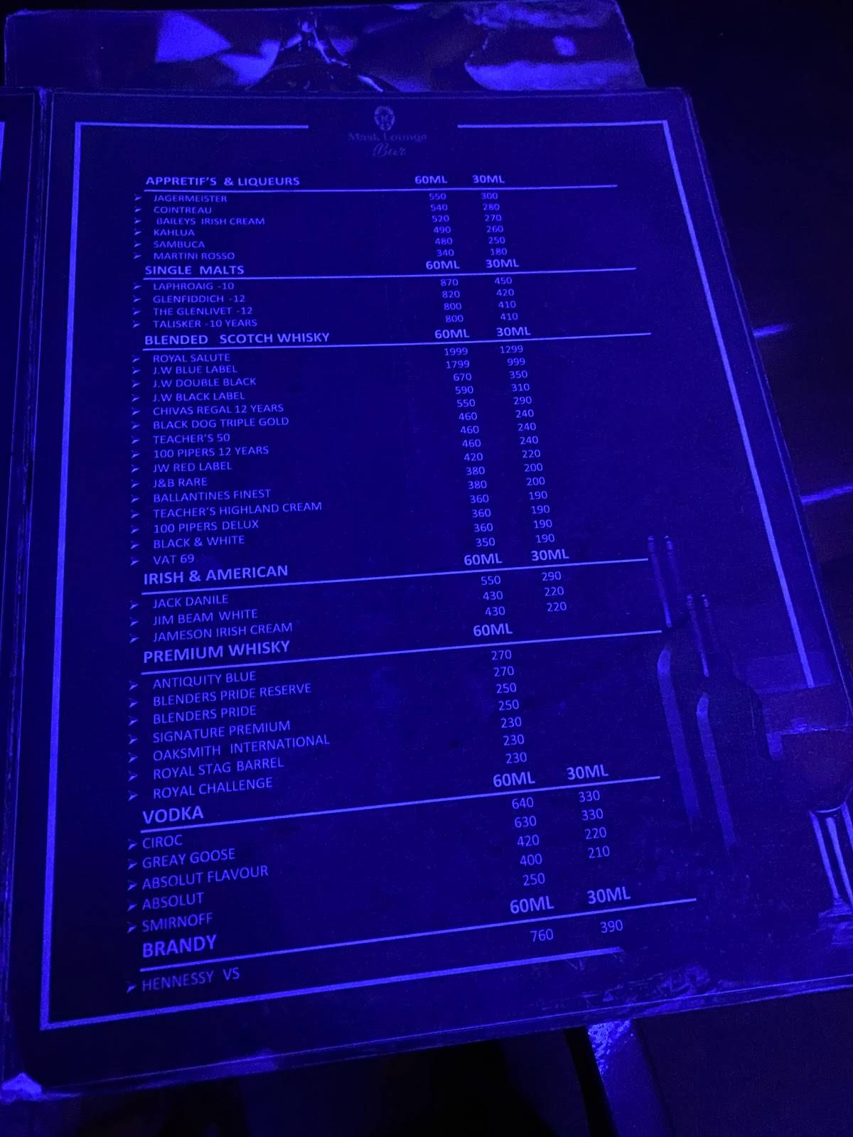 The Bengal Dhaba menu