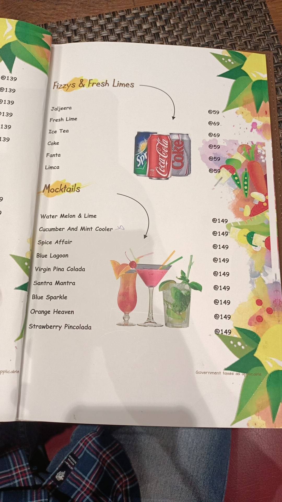 The Chilli Express menu