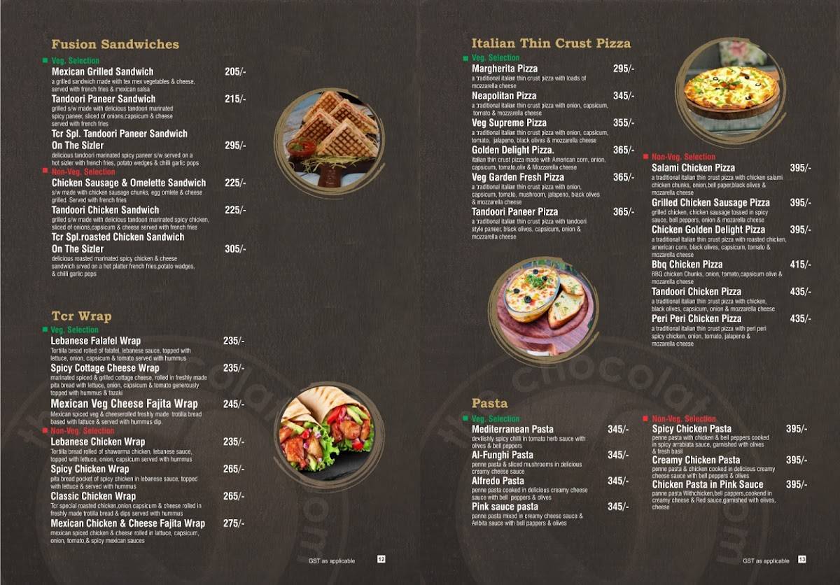 The Chocolate Room - Avinashi Road menu