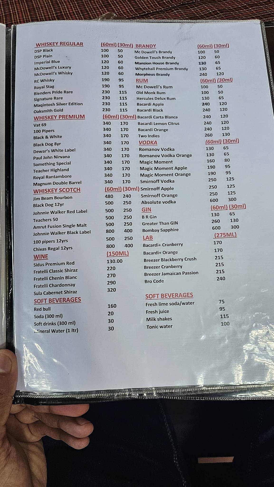 The Coastal Garden menu