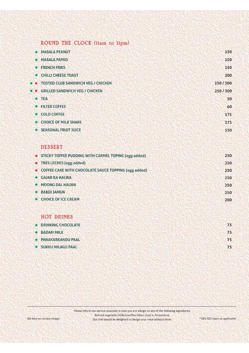 The Fig Tree Place menu