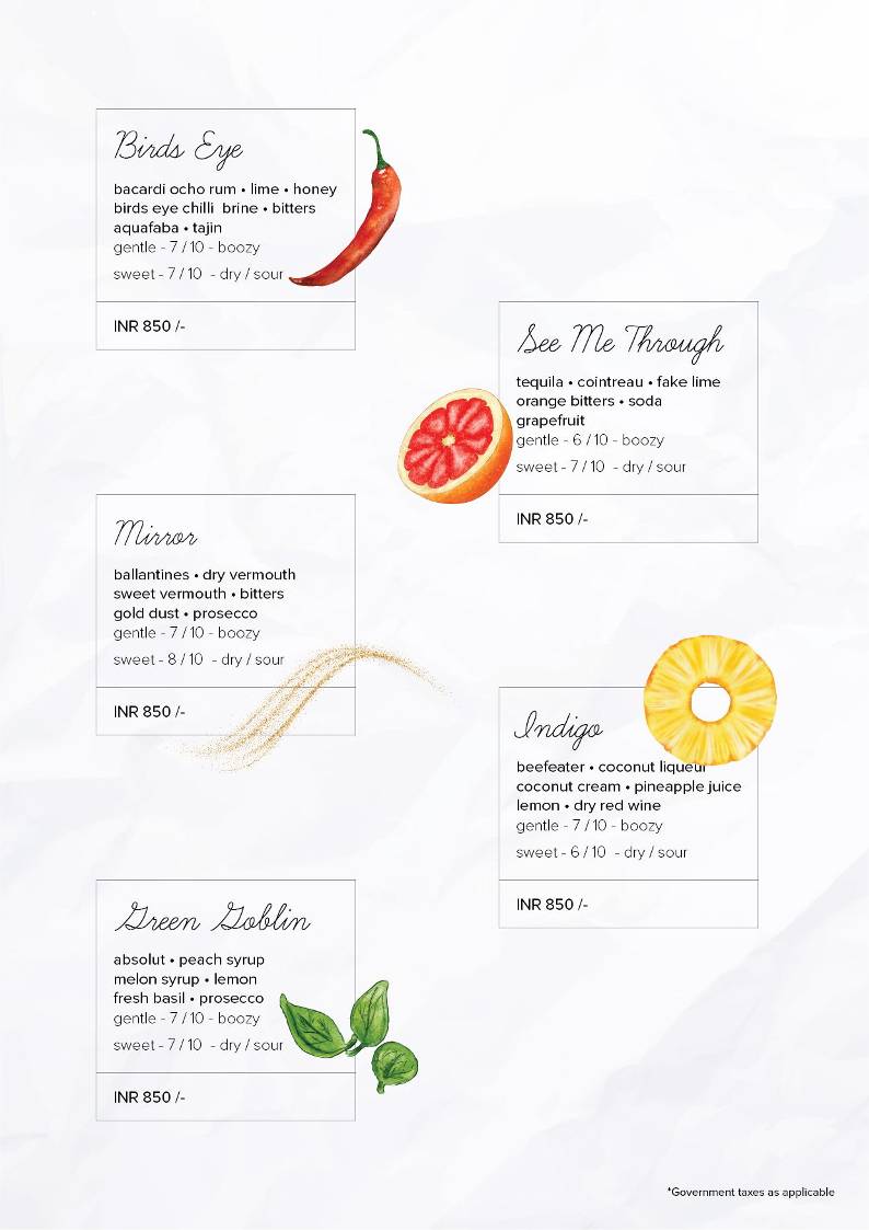 The Living Room menu
