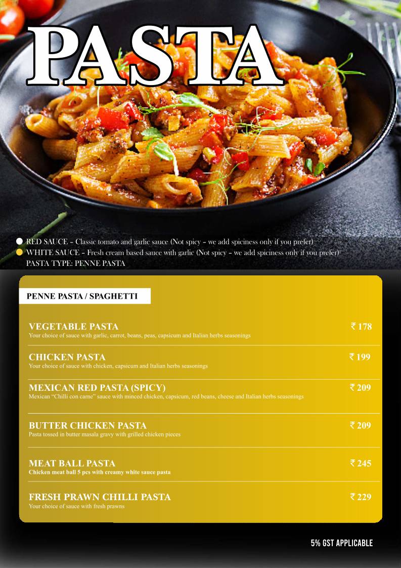 The Mint Max Restaurant menu