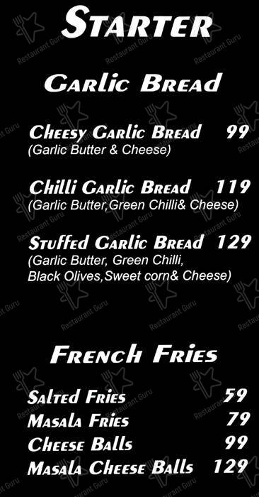 The Pizza Stone menu