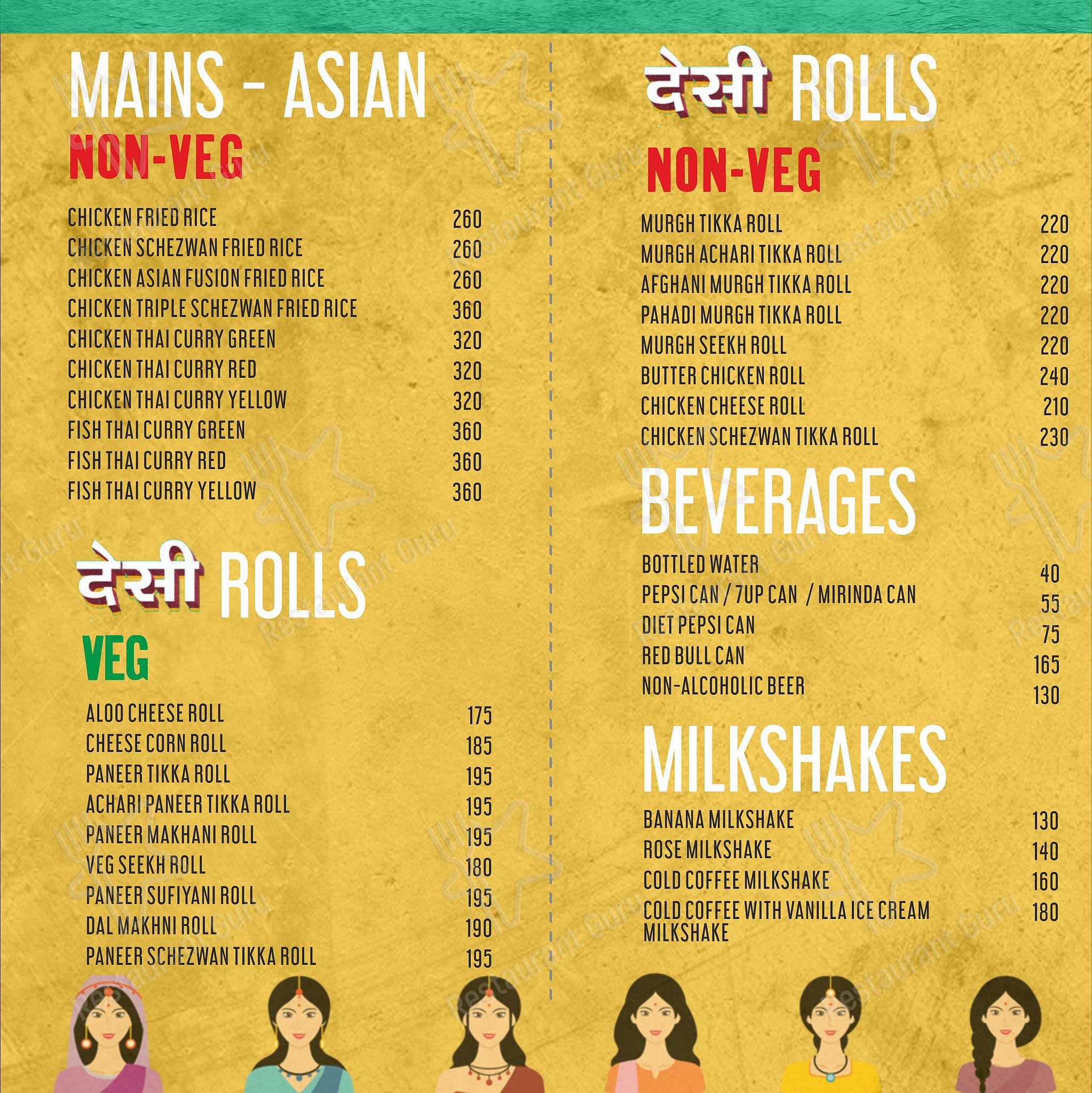 Tummy Delights menu