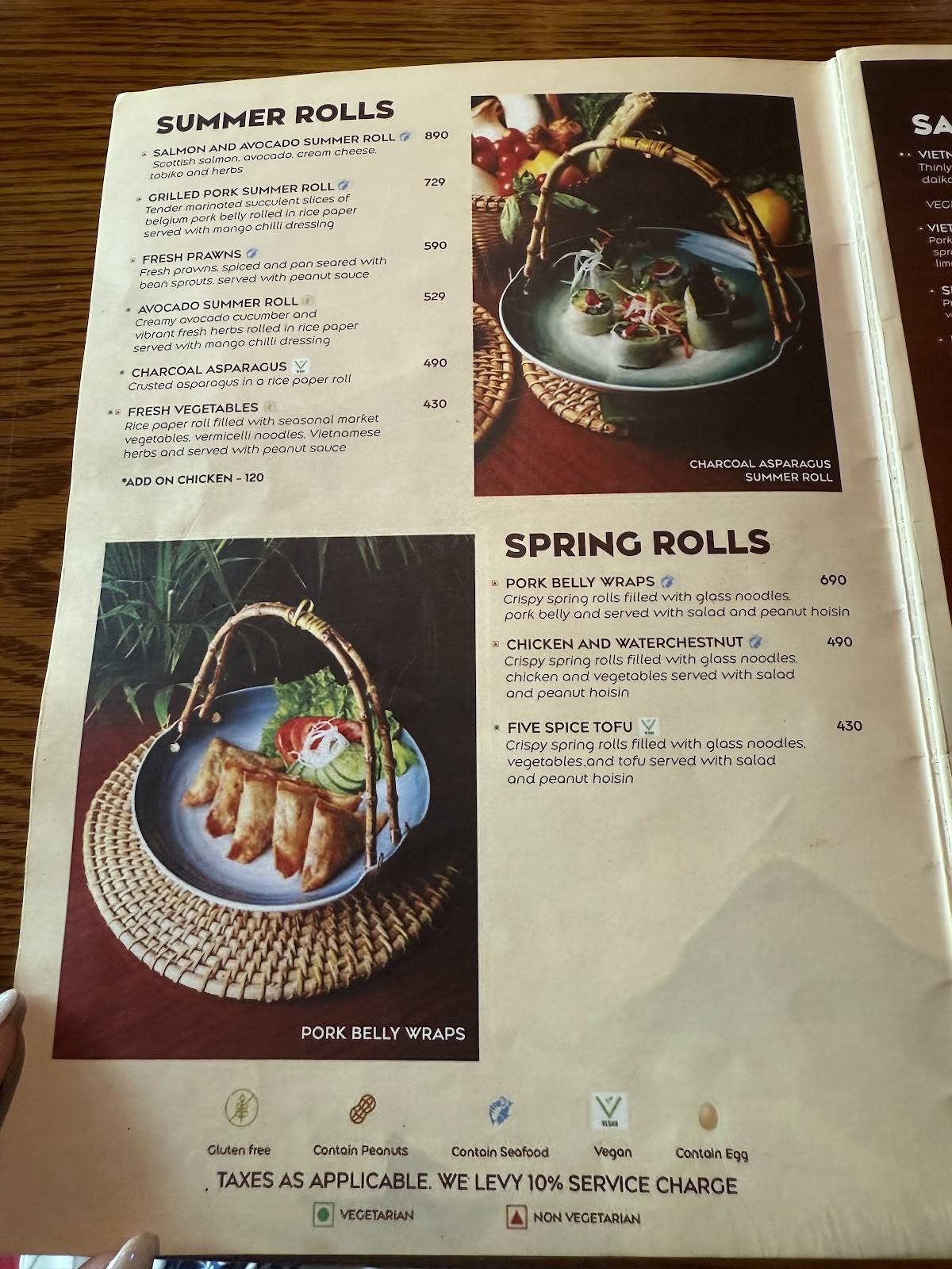 VIET:NOM menu