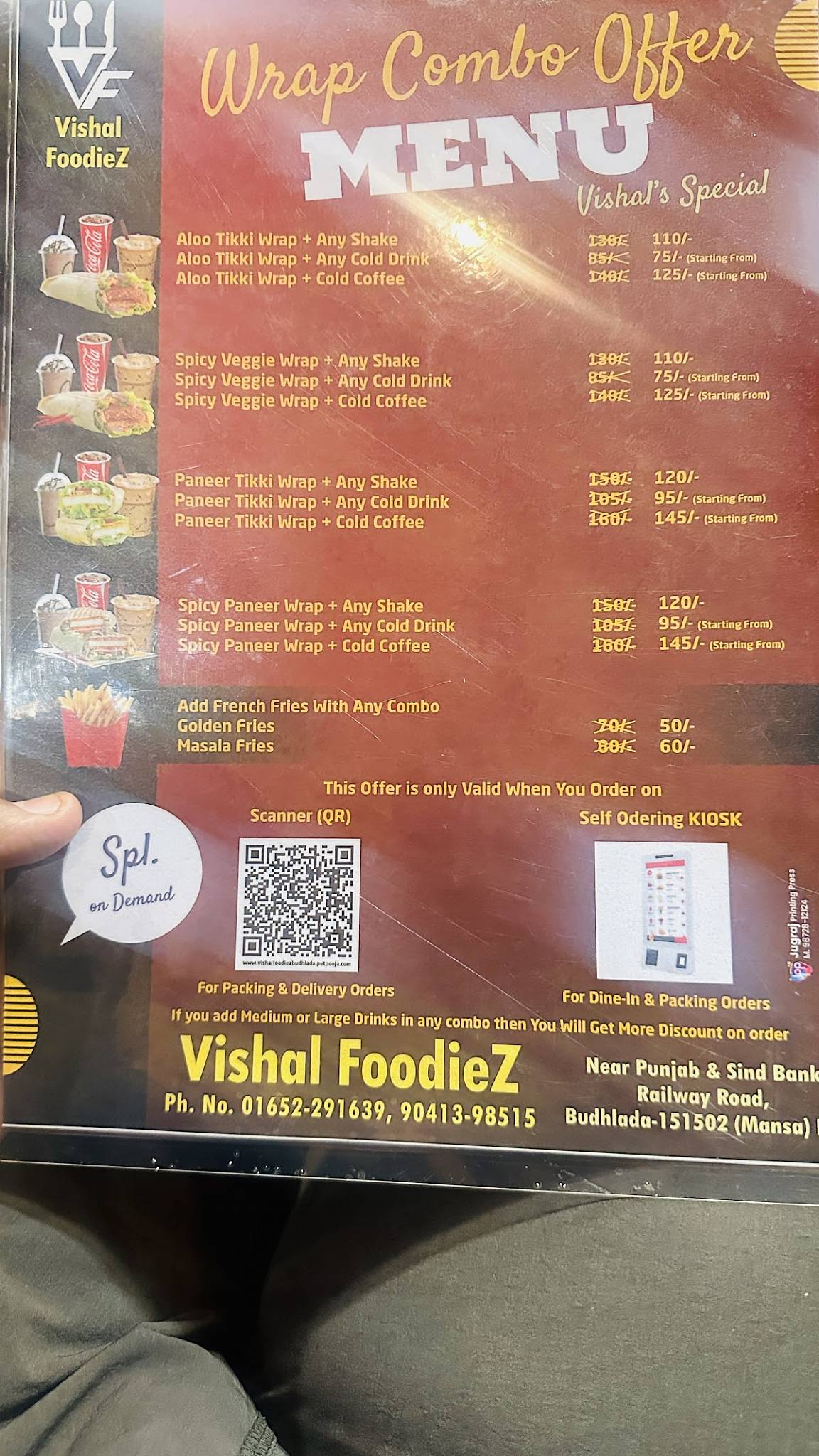 Vishal Foodiez menu
