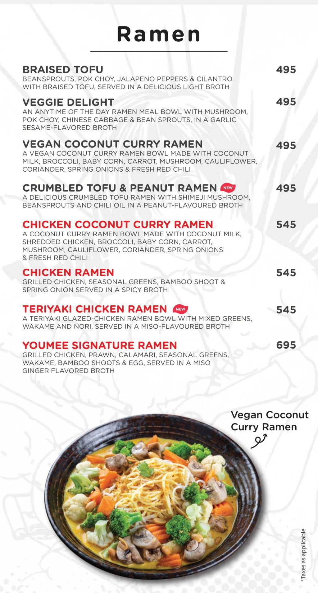 YouMee Greater Kailash 2 (GK2) menu