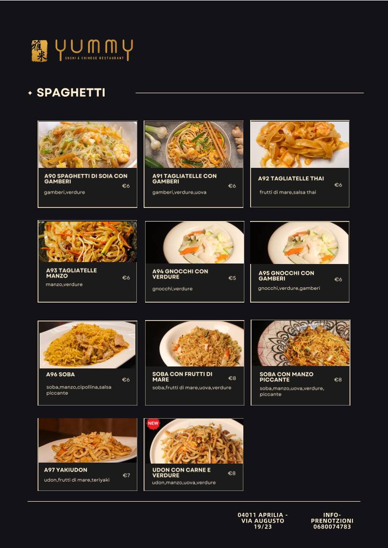 Menu di Yummy Ristorante 