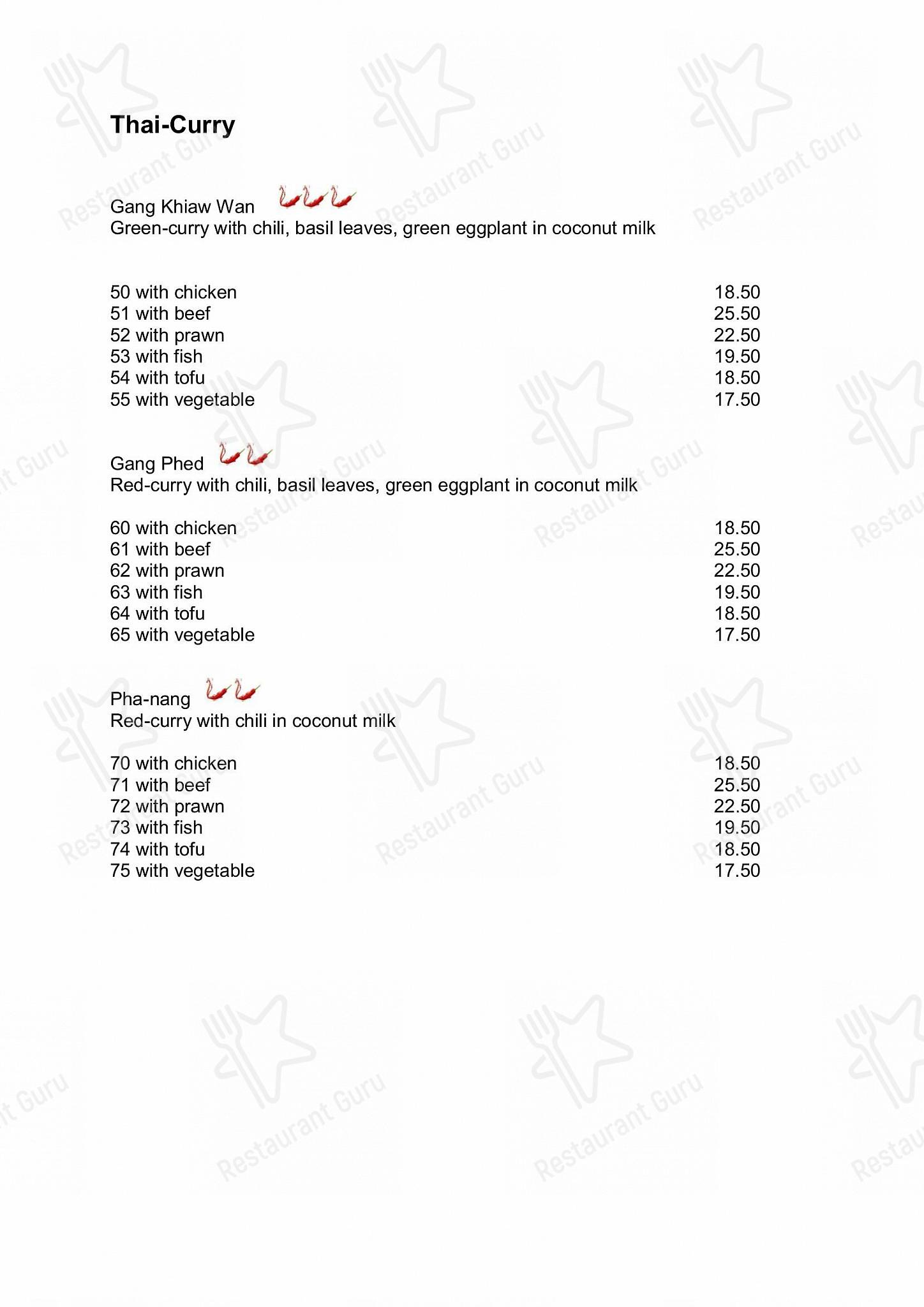 Menu di Zum Siam - 菜单