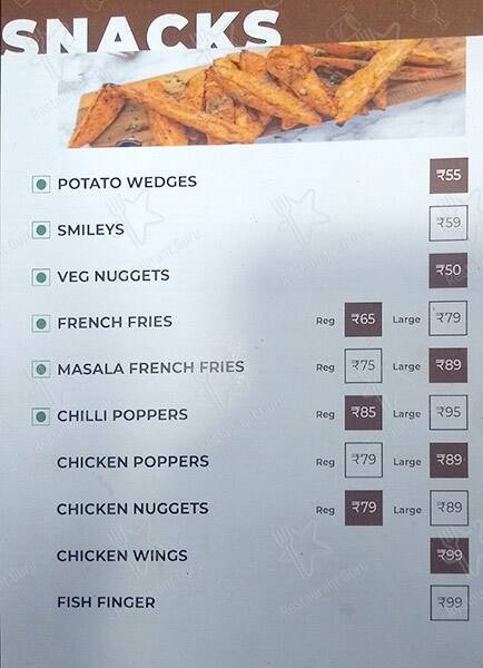 de Café Factory menu