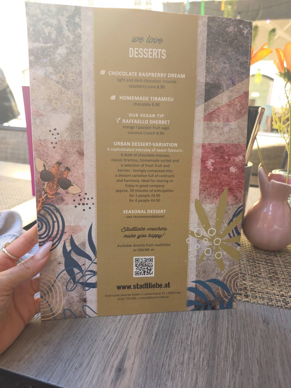 Menu de stadtliebe