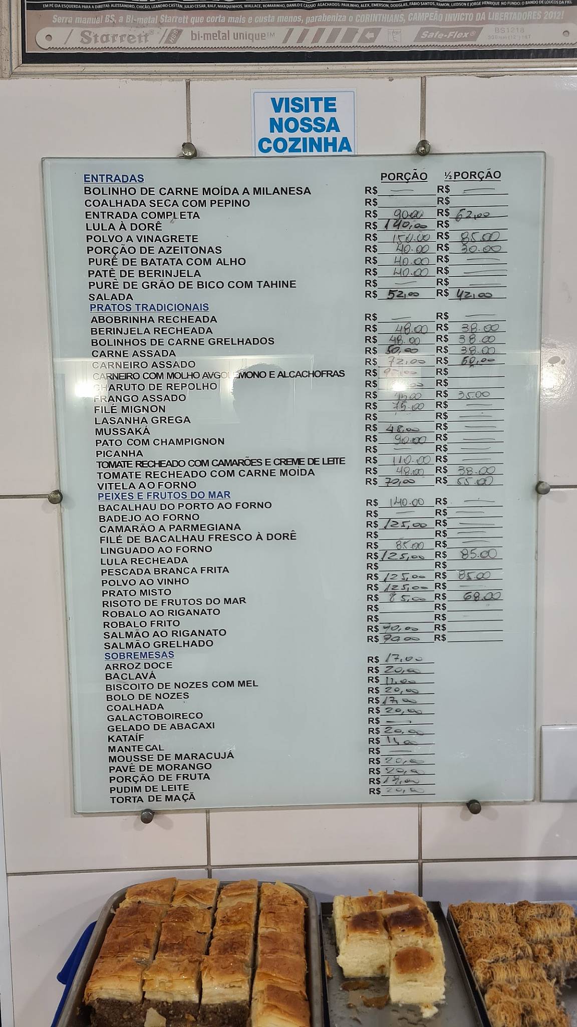 Acrópoles cardápio