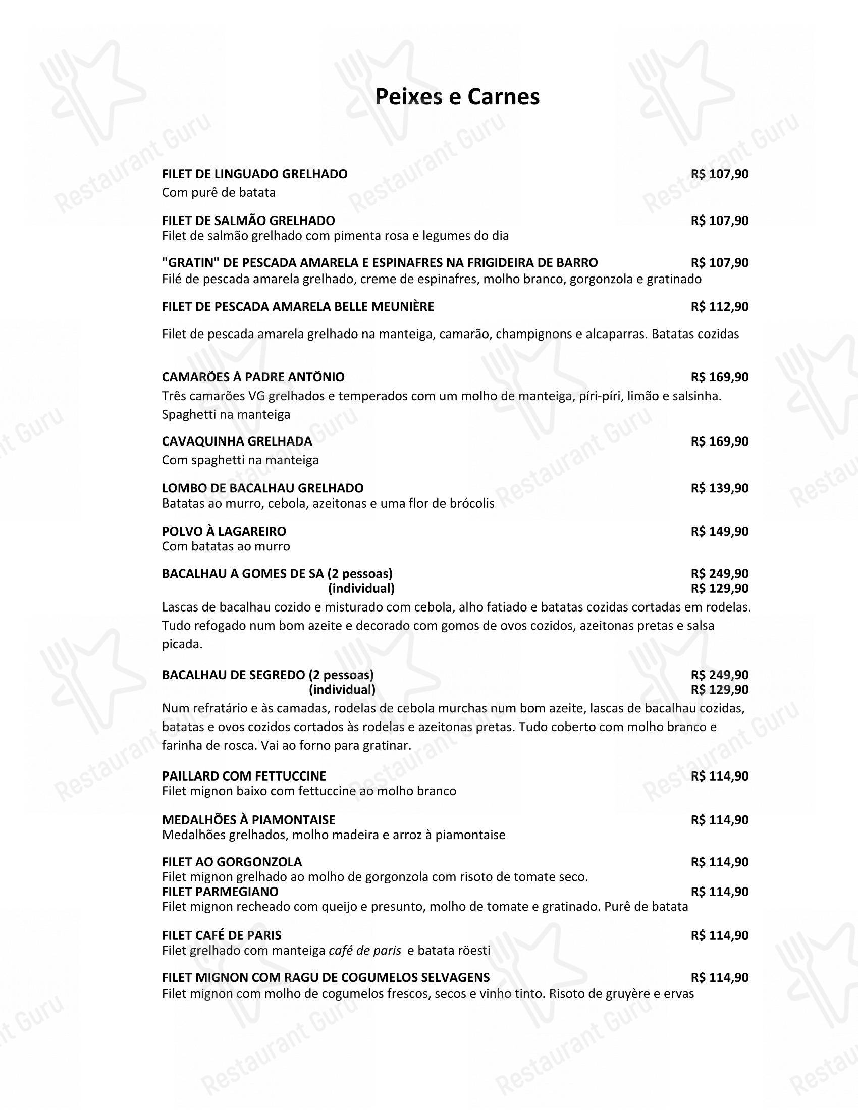 Cugine Restaurante - Menu