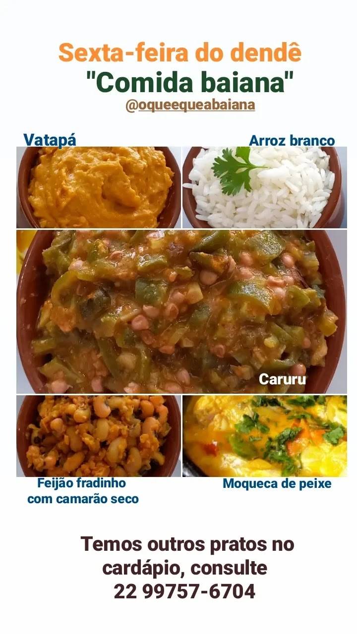 Menu em Restaurante O Que é Que a Baiana Tem Macaé