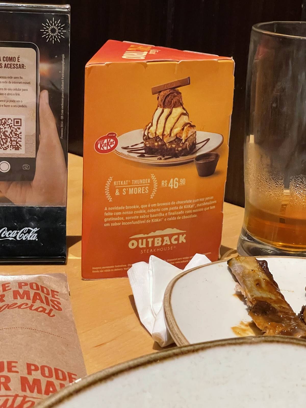 Outback Steakhouse cardápio