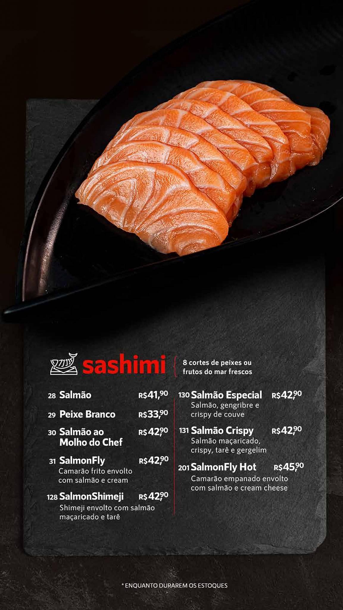 Restaurante Sushi Ponta Negra - Distrito cardápio