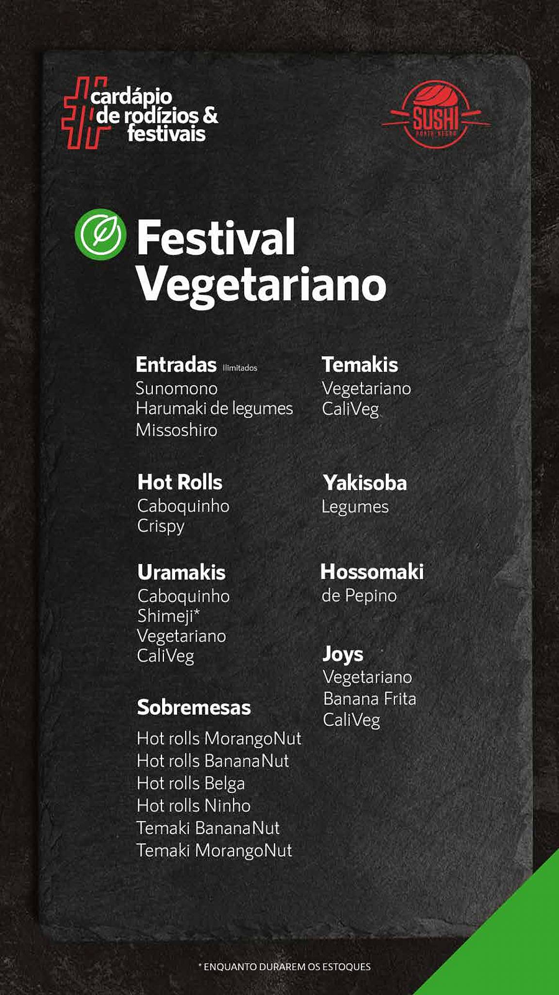 Restaurante Sushi Ponta Negra - Distrito cardápio