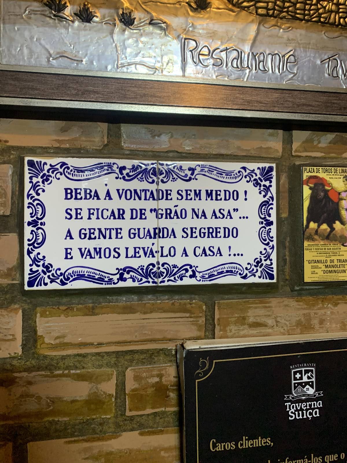 Taverna Suiça cardápio