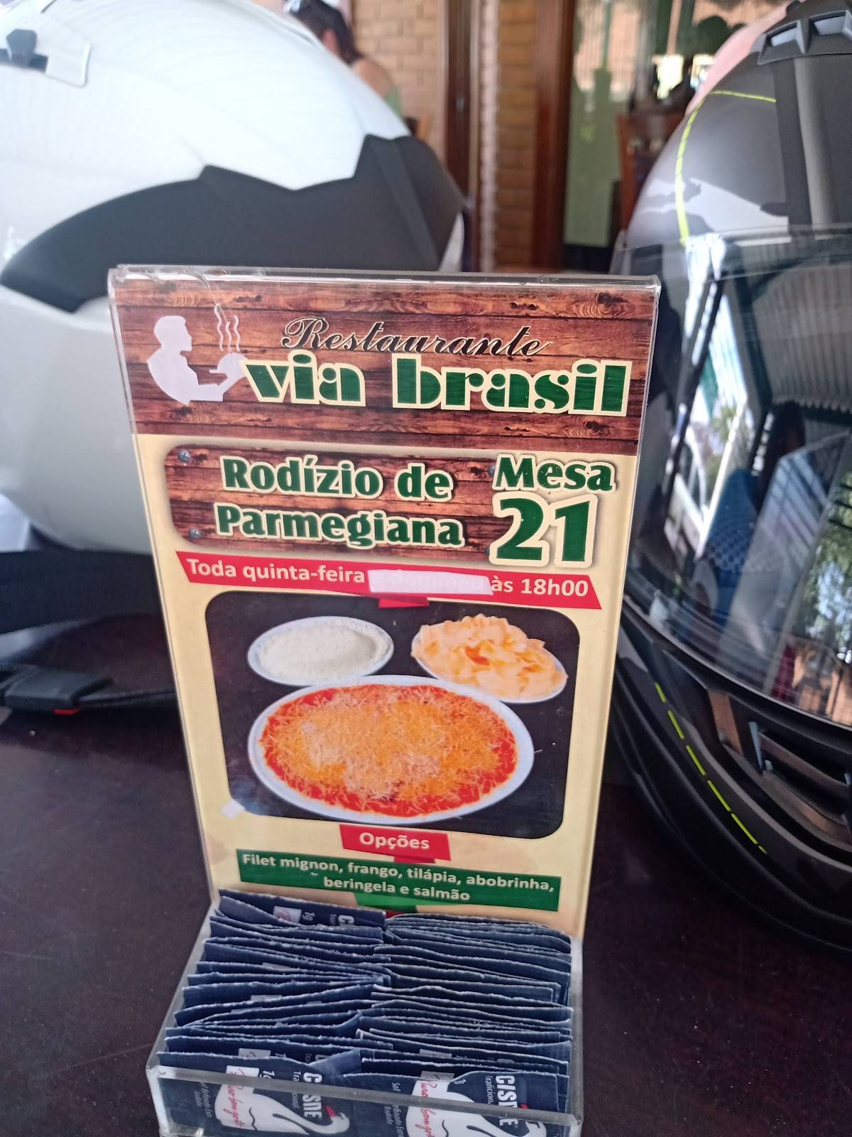 Restaurante via brasil cardápio
