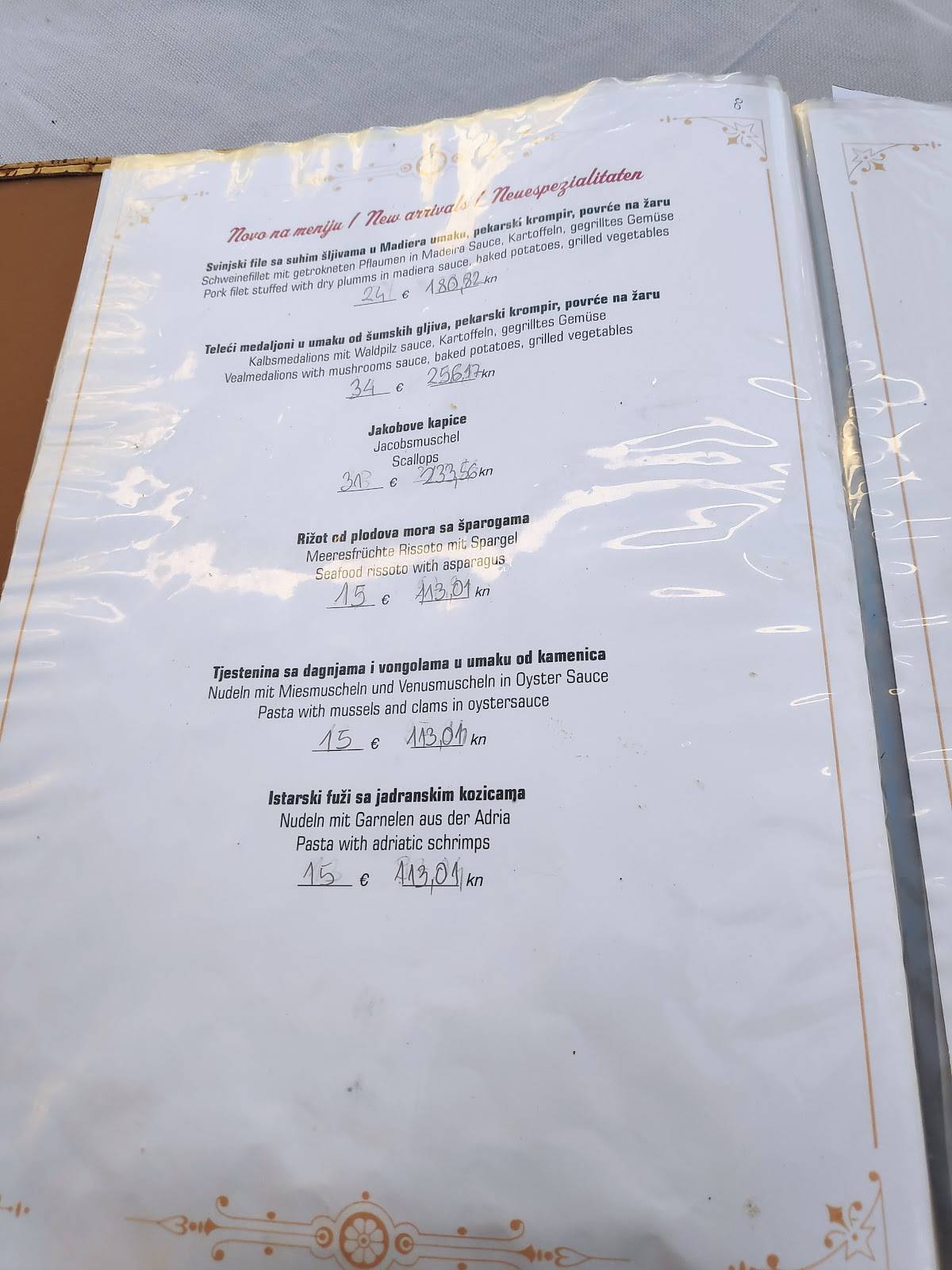 Menu de ARCA