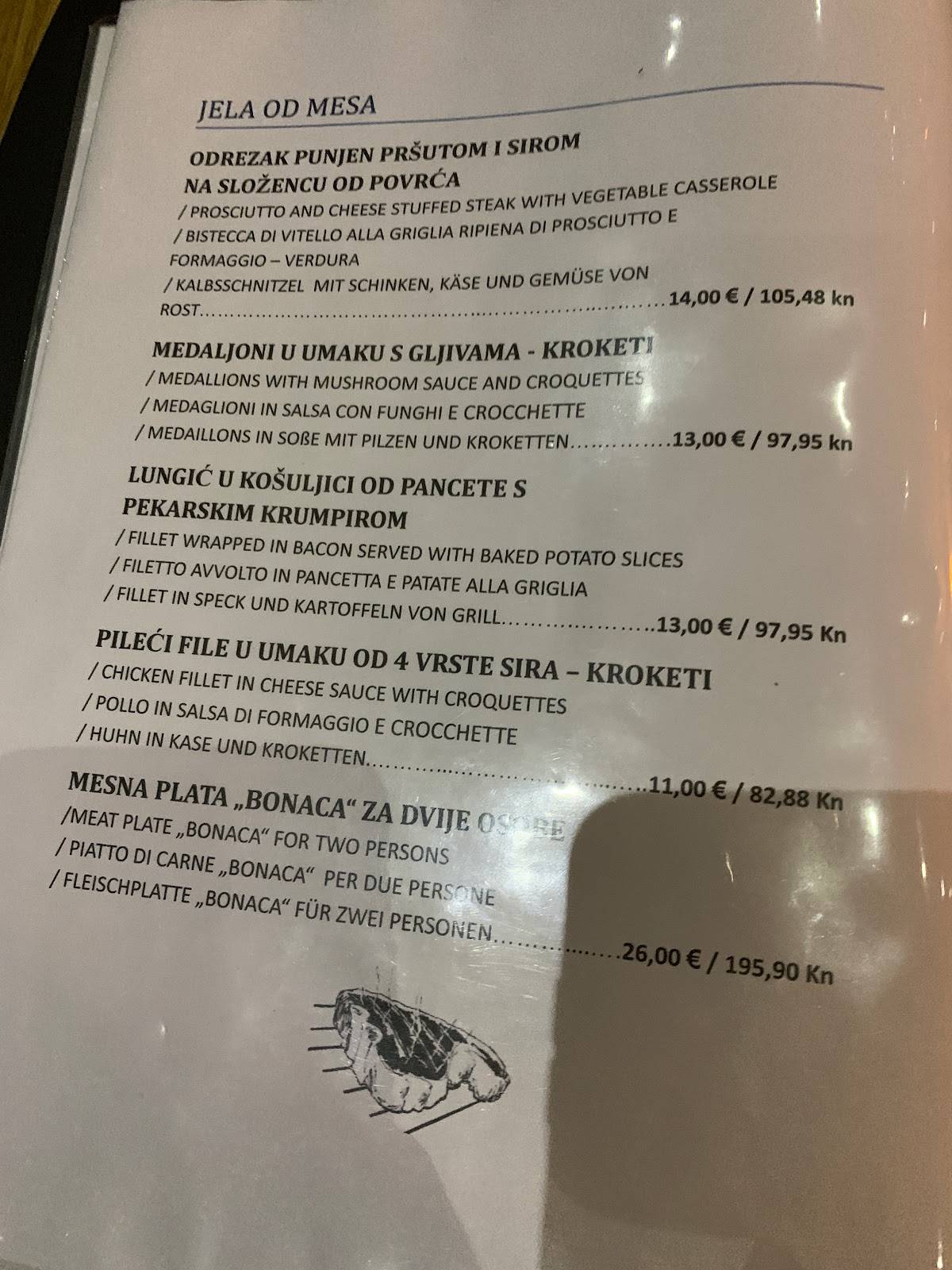 Menu di Restoran Bonaca 
