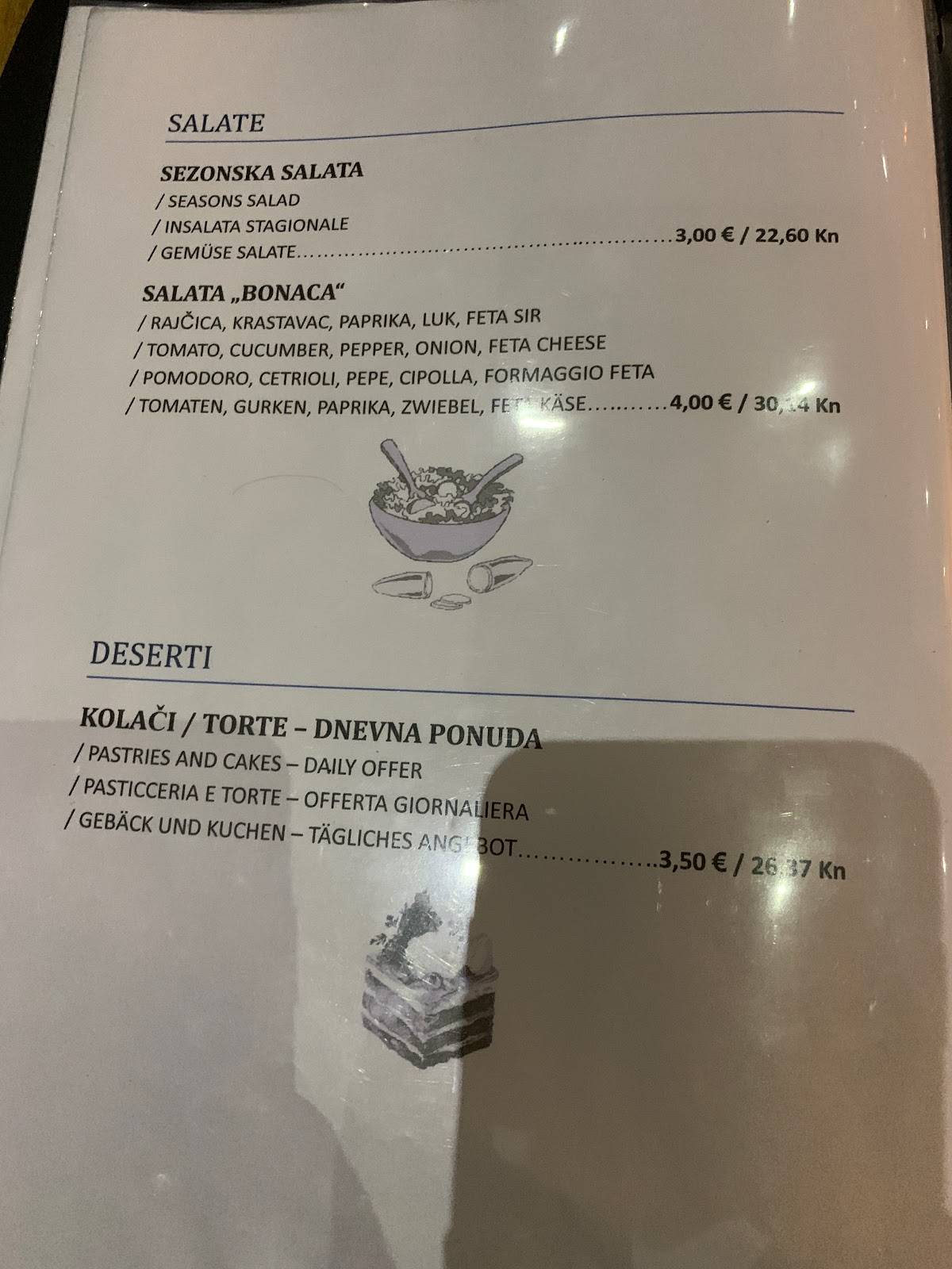 Menu di Restoran Bonaca 