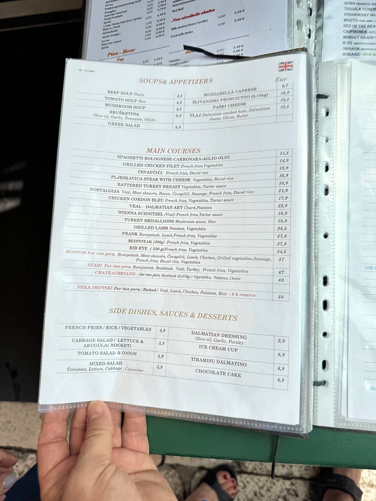 Menu di Restoran PULJIZ 