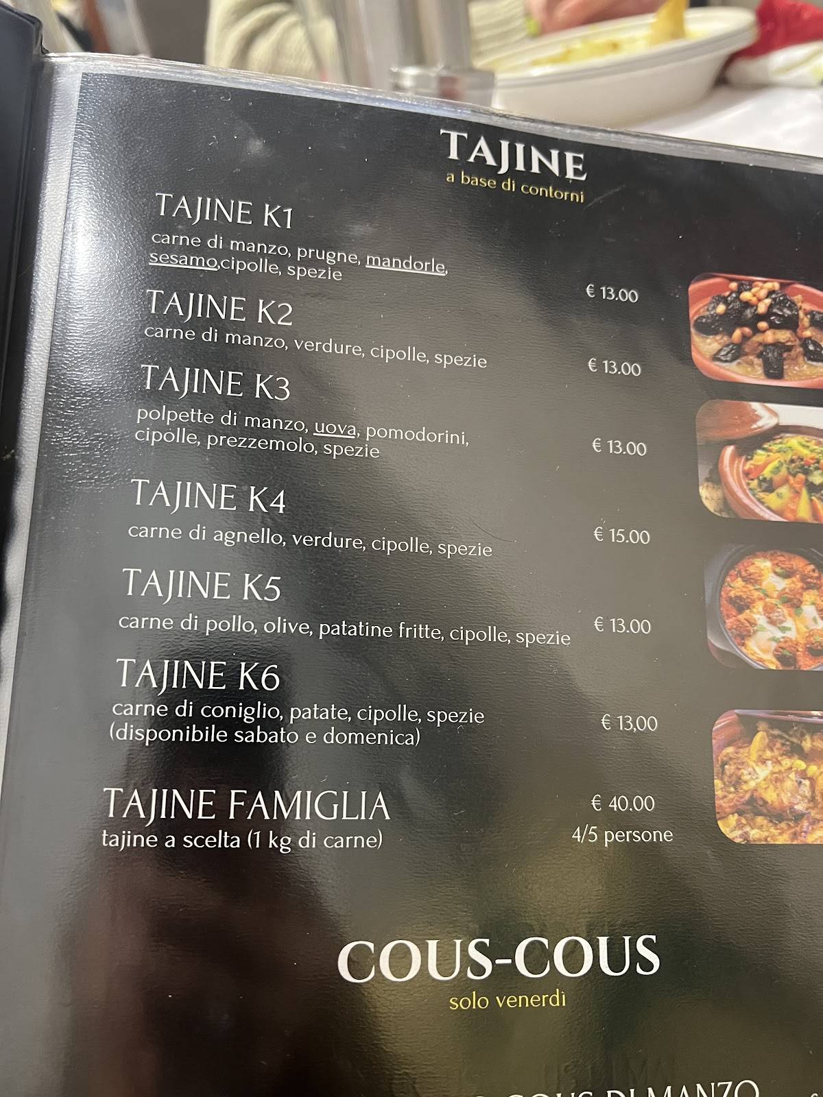 Menu di Riad Atlas Lion’s 