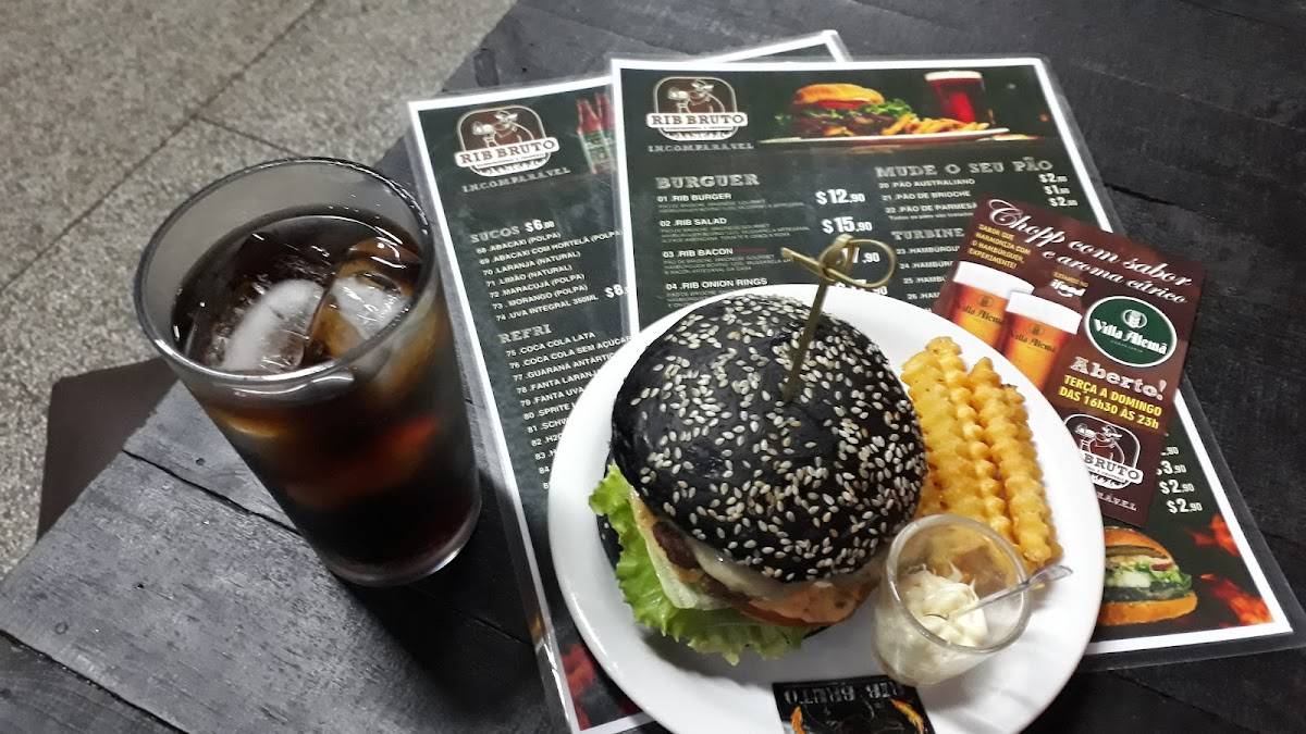 Rib Bruto Hamburgueria e Choperia cardápio