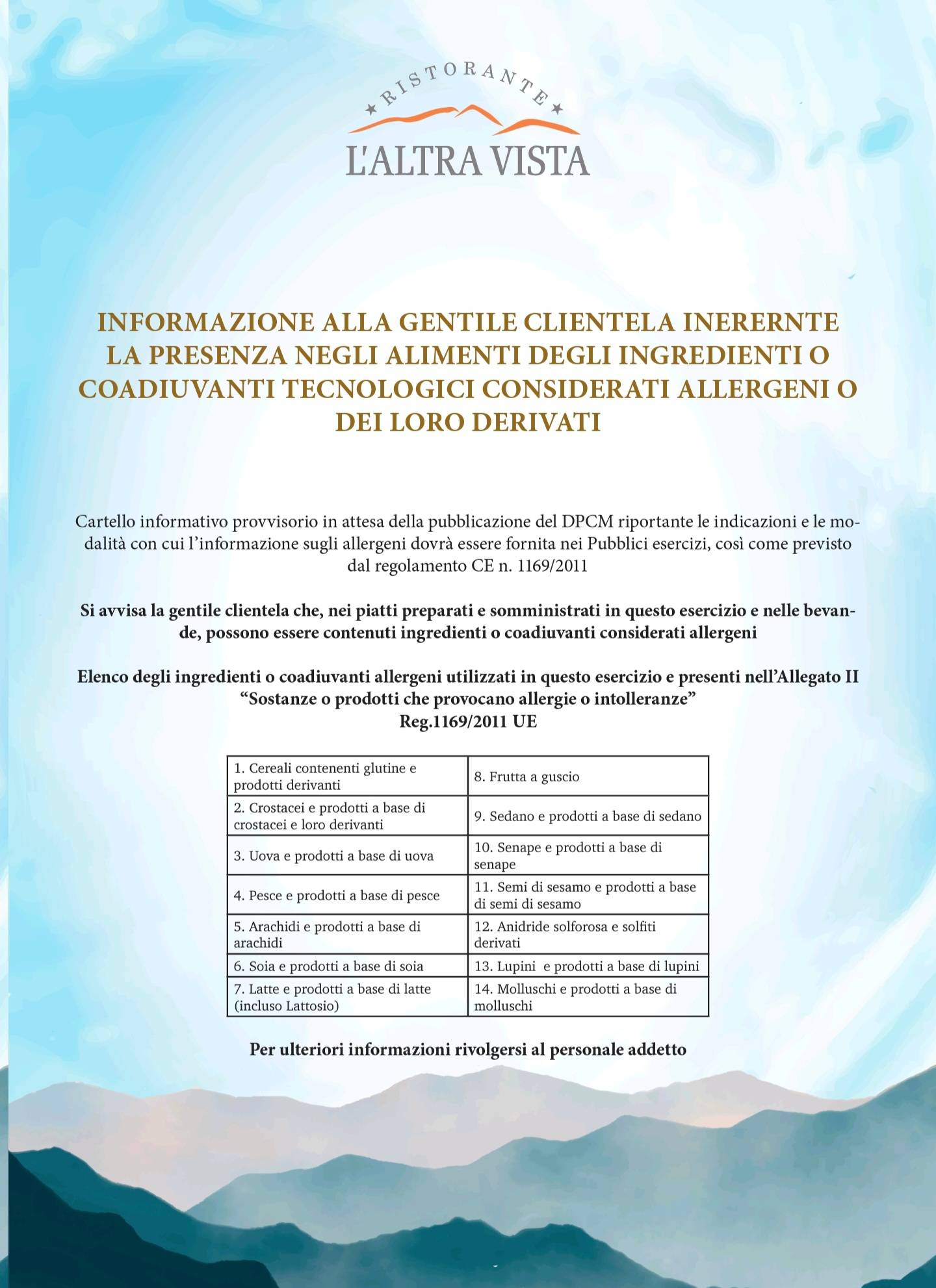 Menu di L'Altravista 