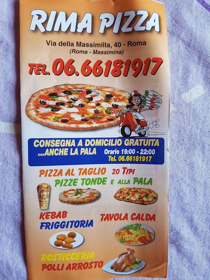 Menu di Rima Pizza 