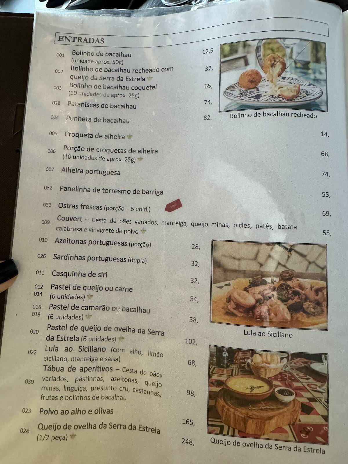 Adegão Português cardápio