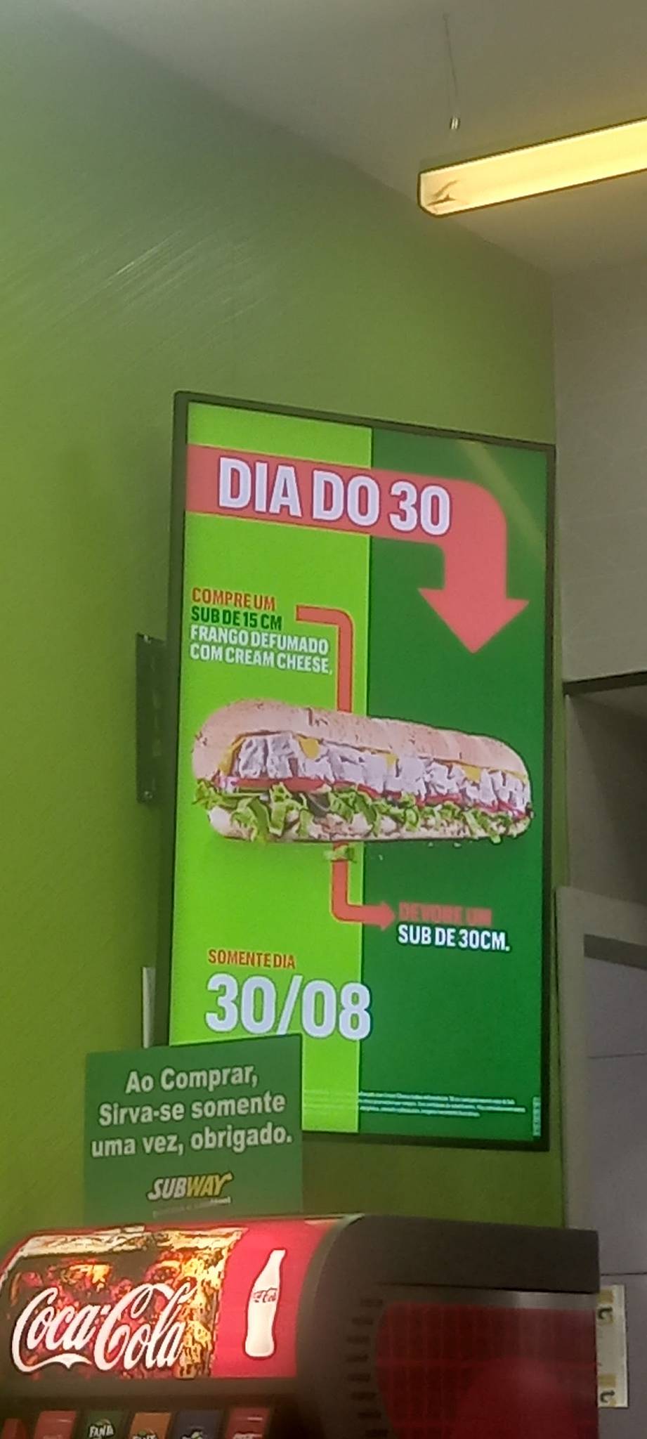 Subway cardápio