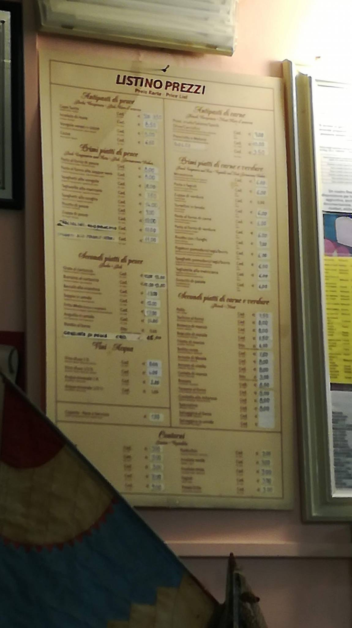 Menu di Ristorante Adriatica 