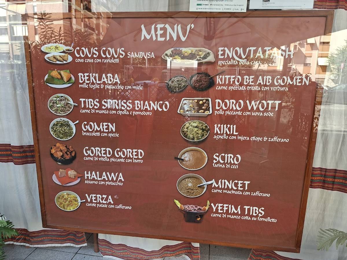 Menu di Ristorante Africano Etiope Enqutatash 