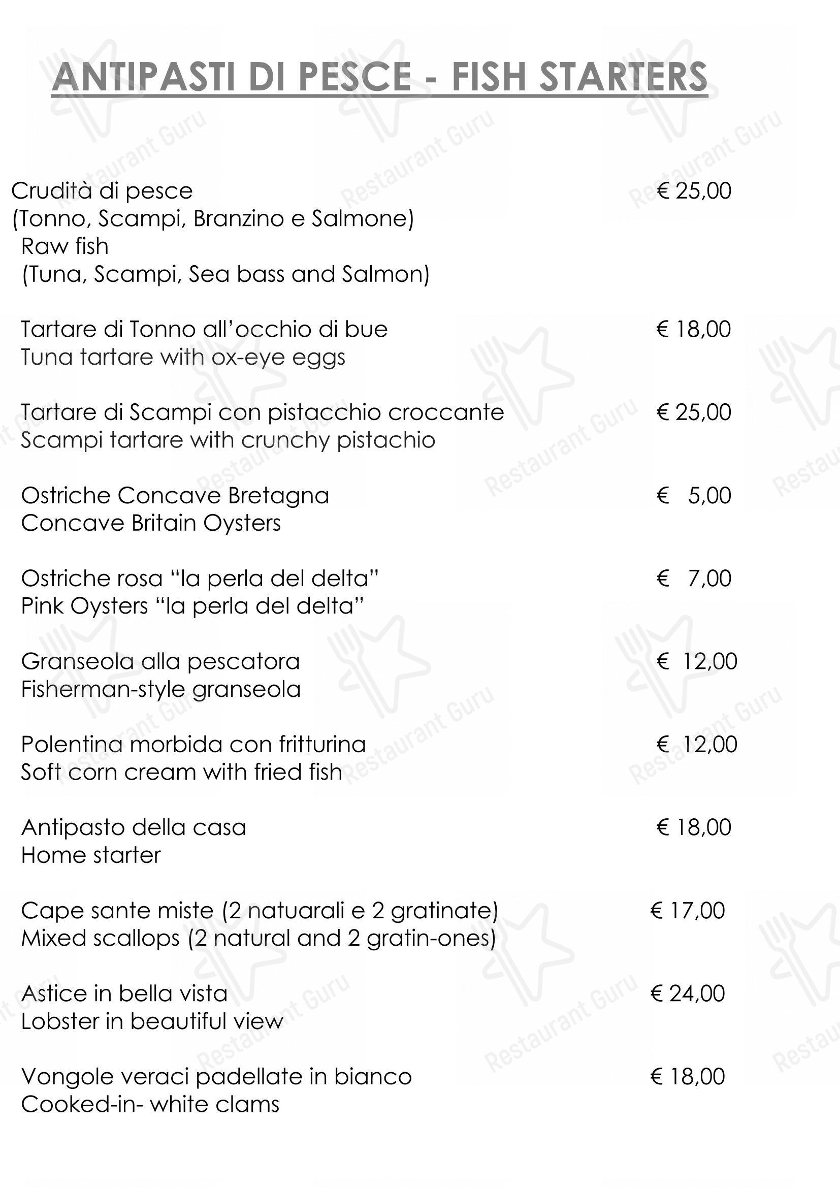 Ristorante “Al Monte” in Rosolina - Menu bar