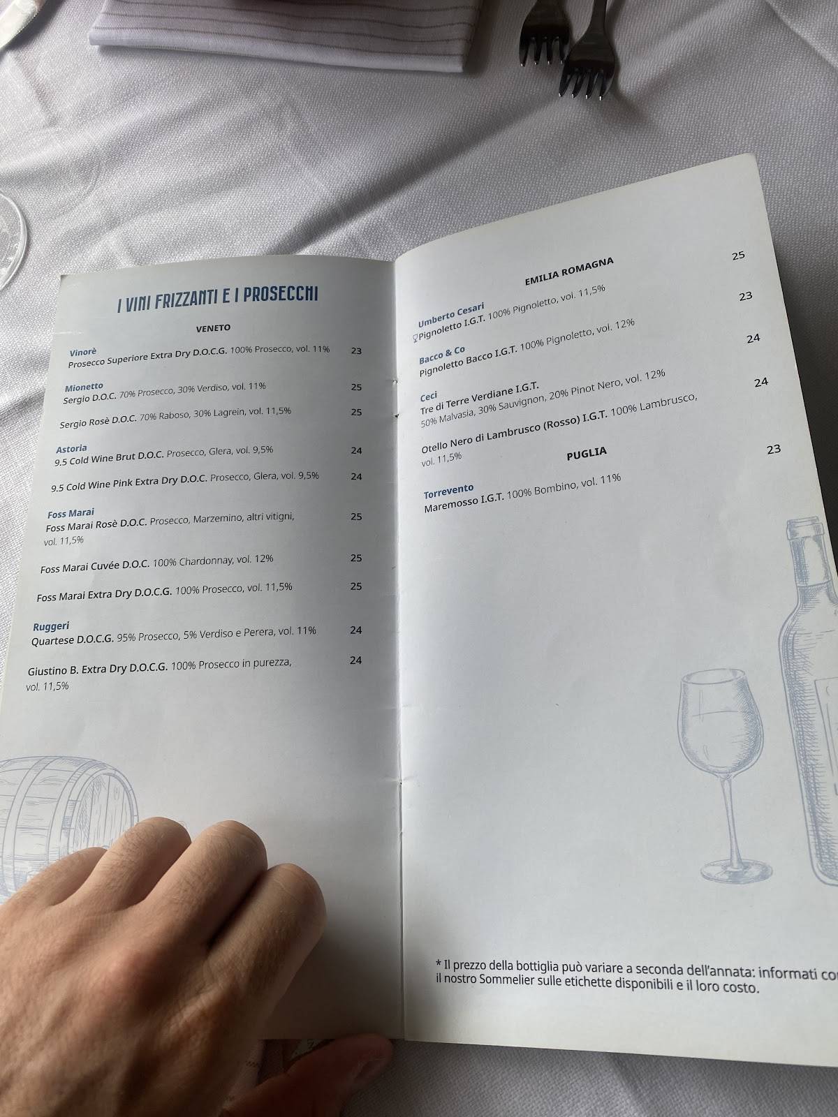 Menu di Al Pirata 