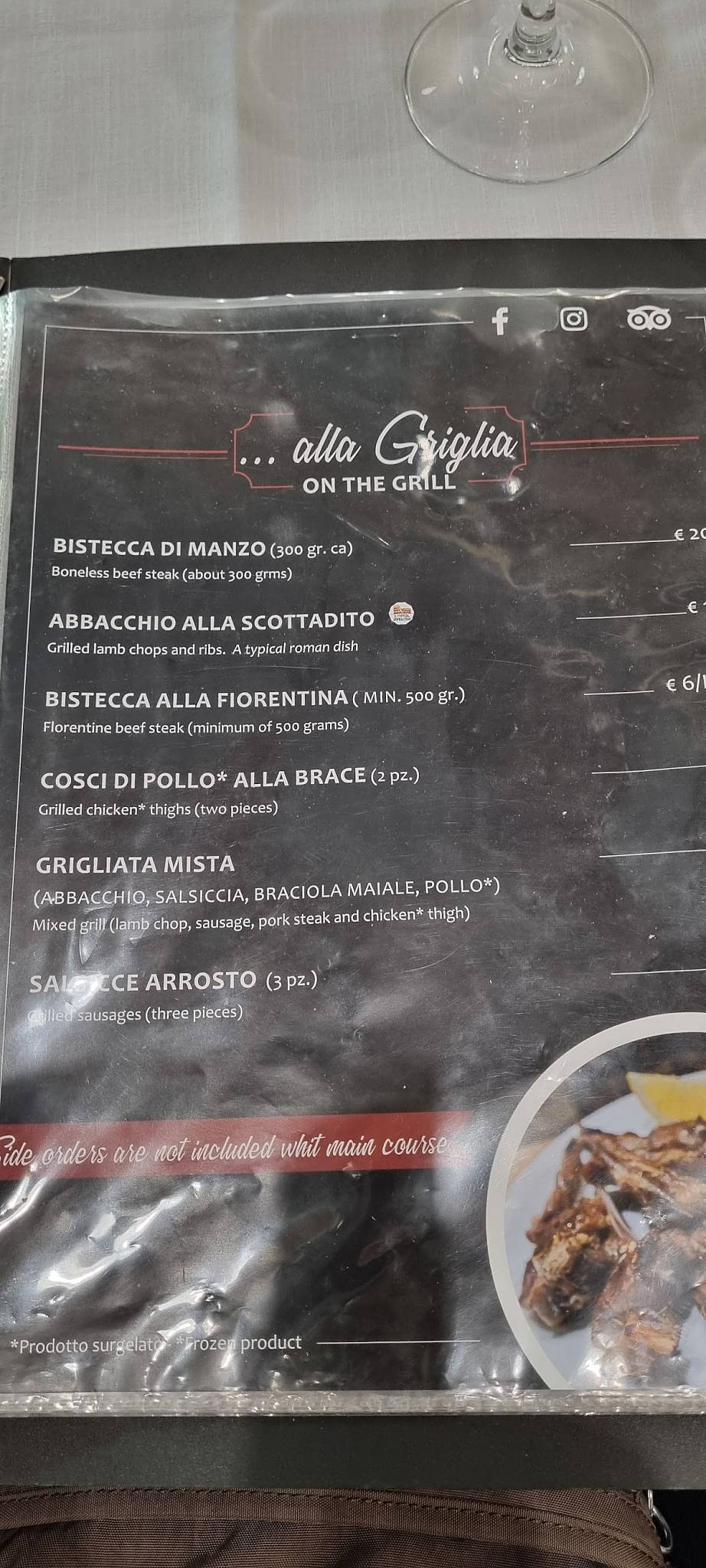 Menu di Ristorante Alfredo alla scaletta 