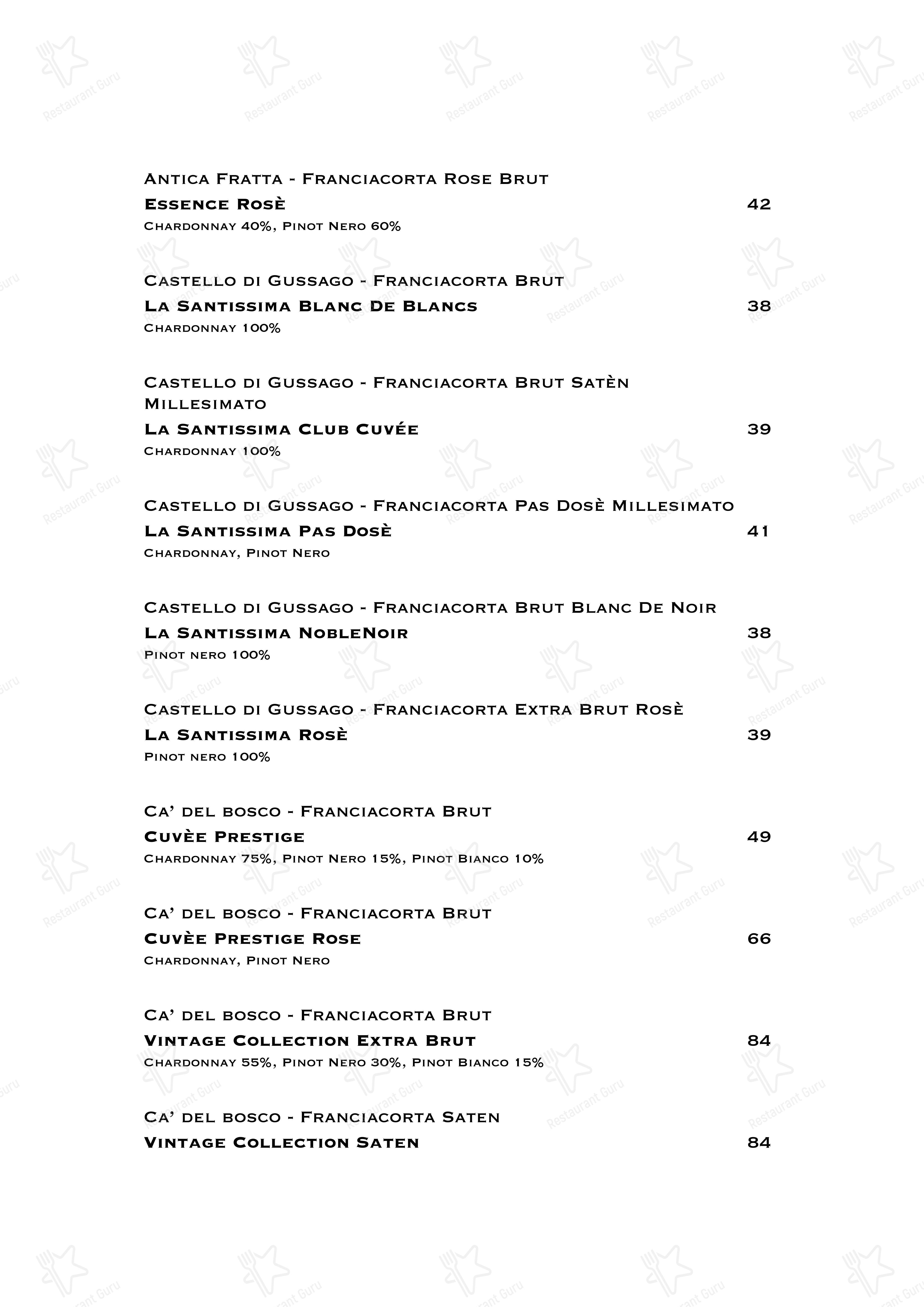 Menu di Ristorante Boccon DiVino - Menu