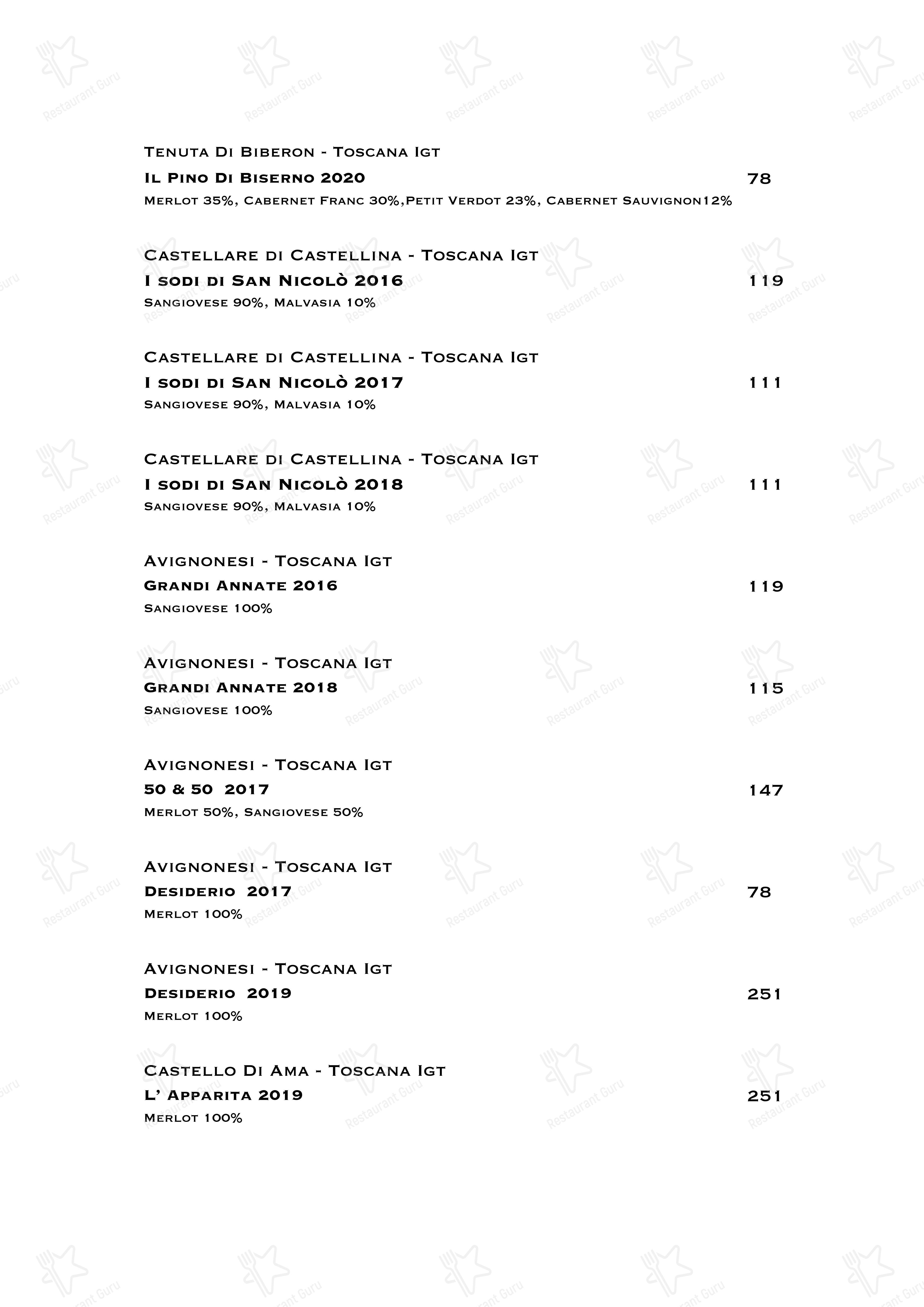 Ristorante Boccon DiVino in Gallarate - Dinner Menu