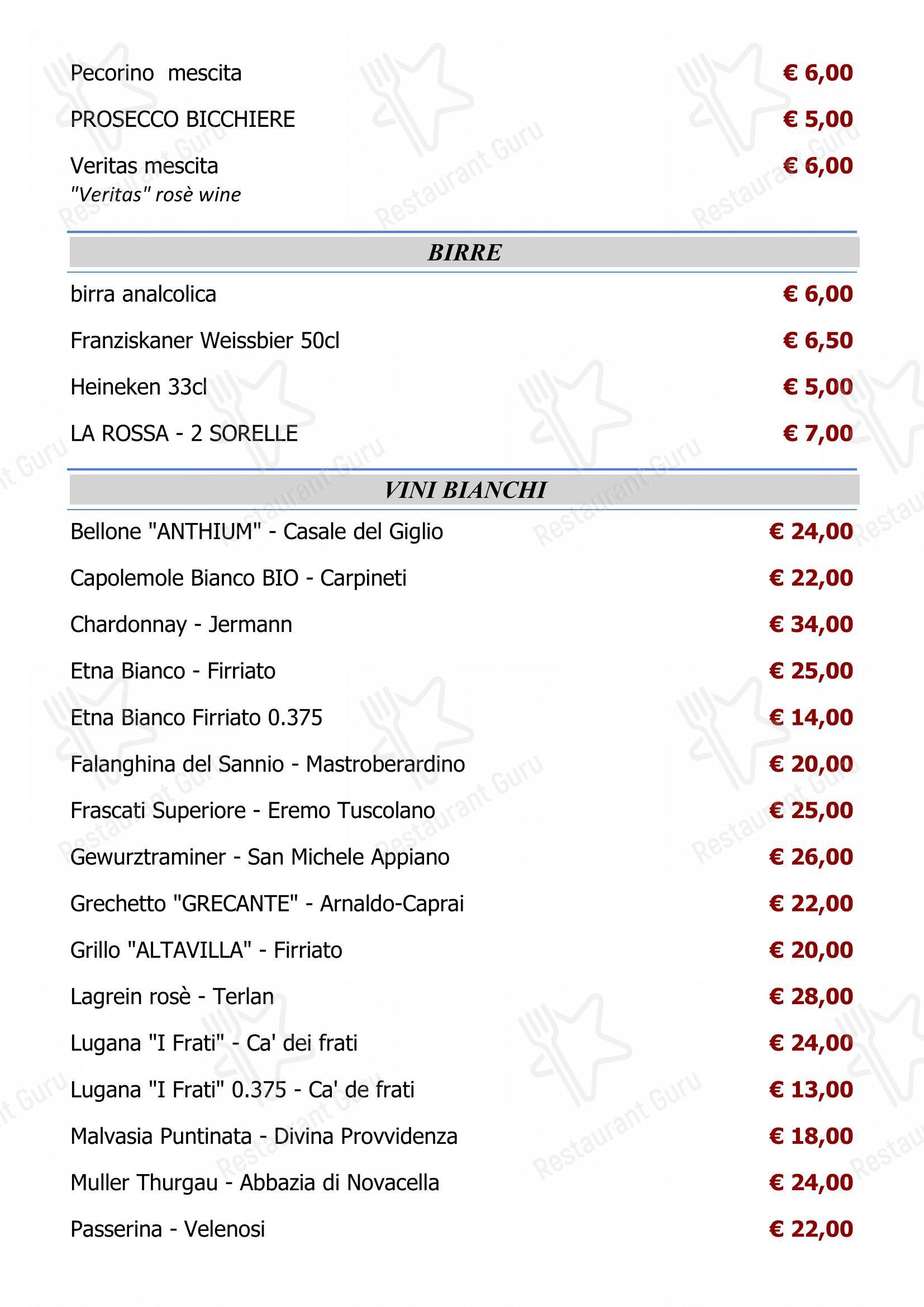 Menu di Ristorante Capperi! - Menu