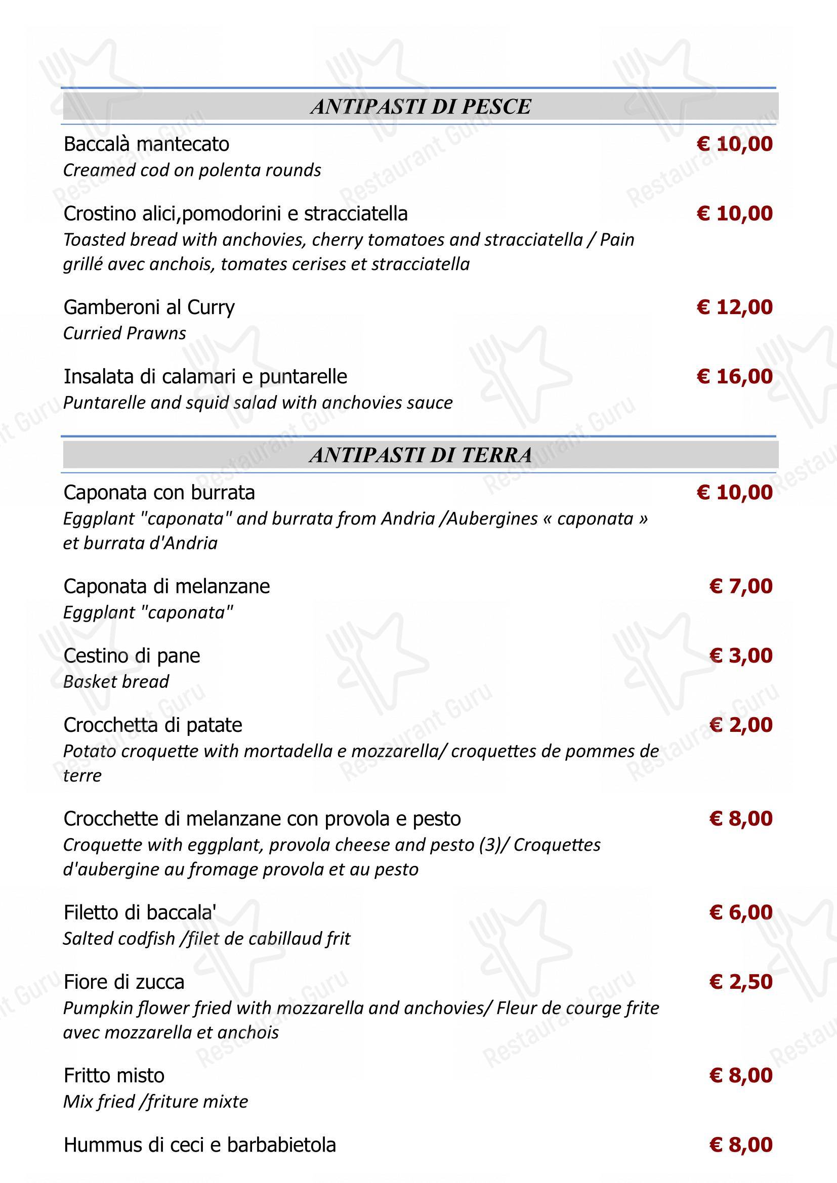 Ristorante Capperi! in Roma - Menu