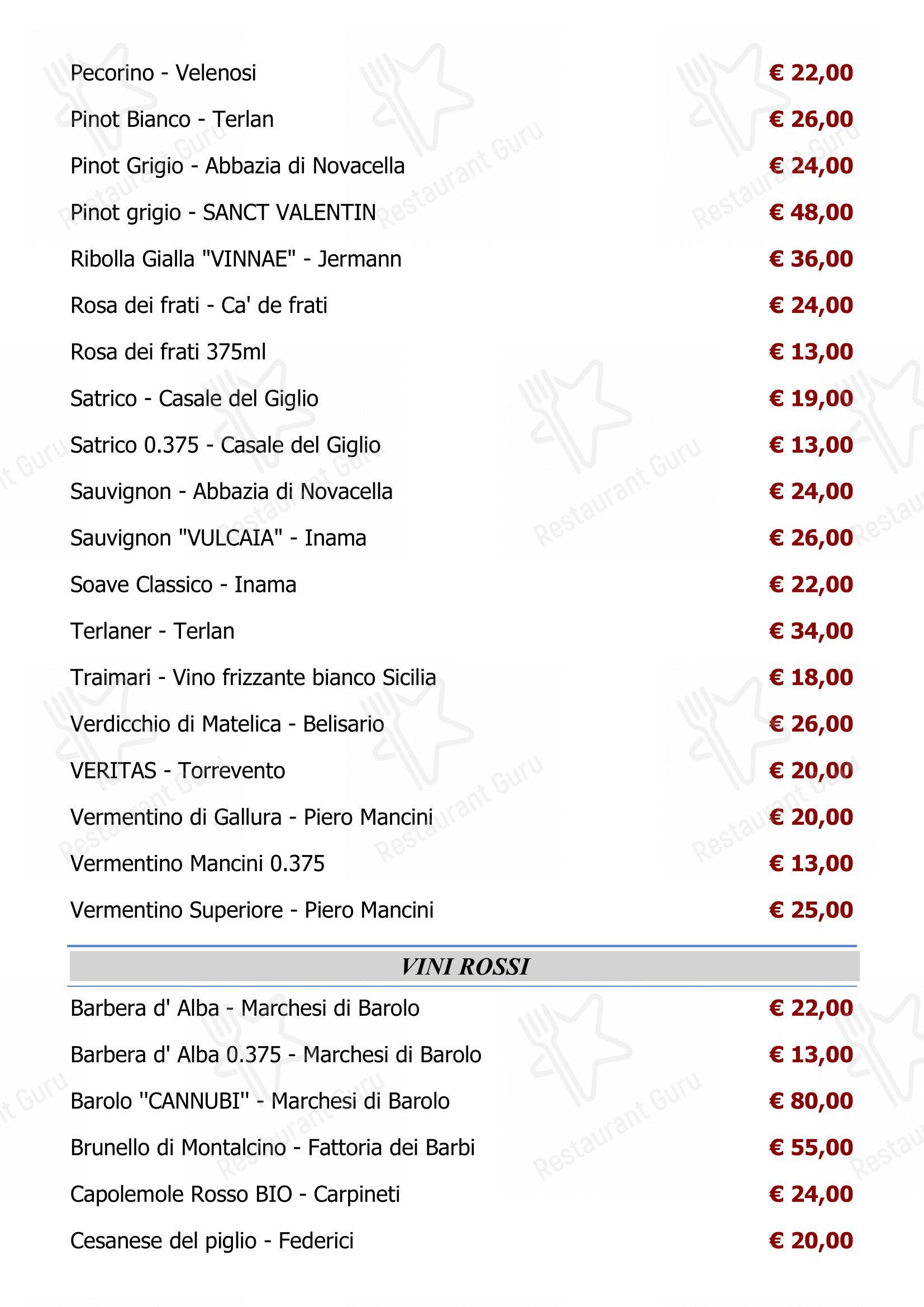 Ristorante Capperi! in Roma - Menu