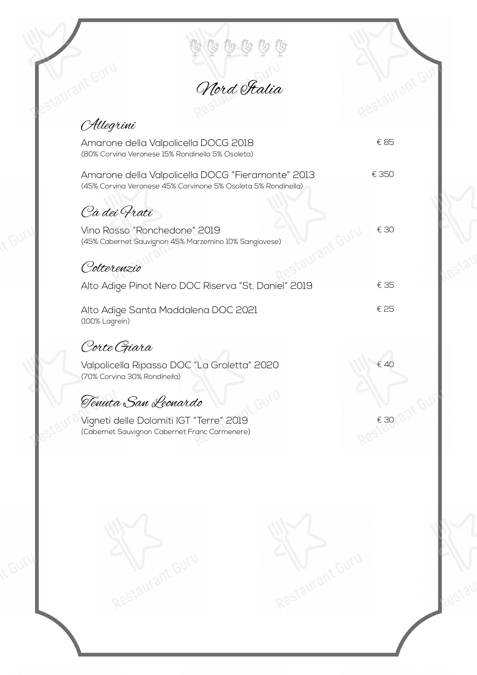 Menu per Casa Galloni 1669 ristorante